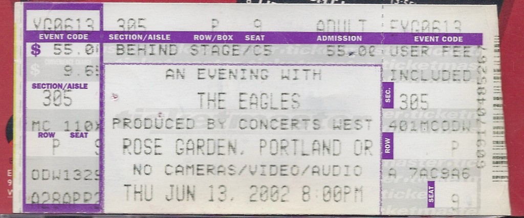 This is The Actual Ticket From The Show in Portland!