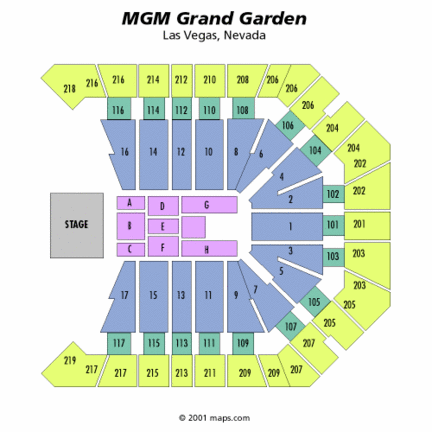 Mgm Grand Vegas Seating Chart